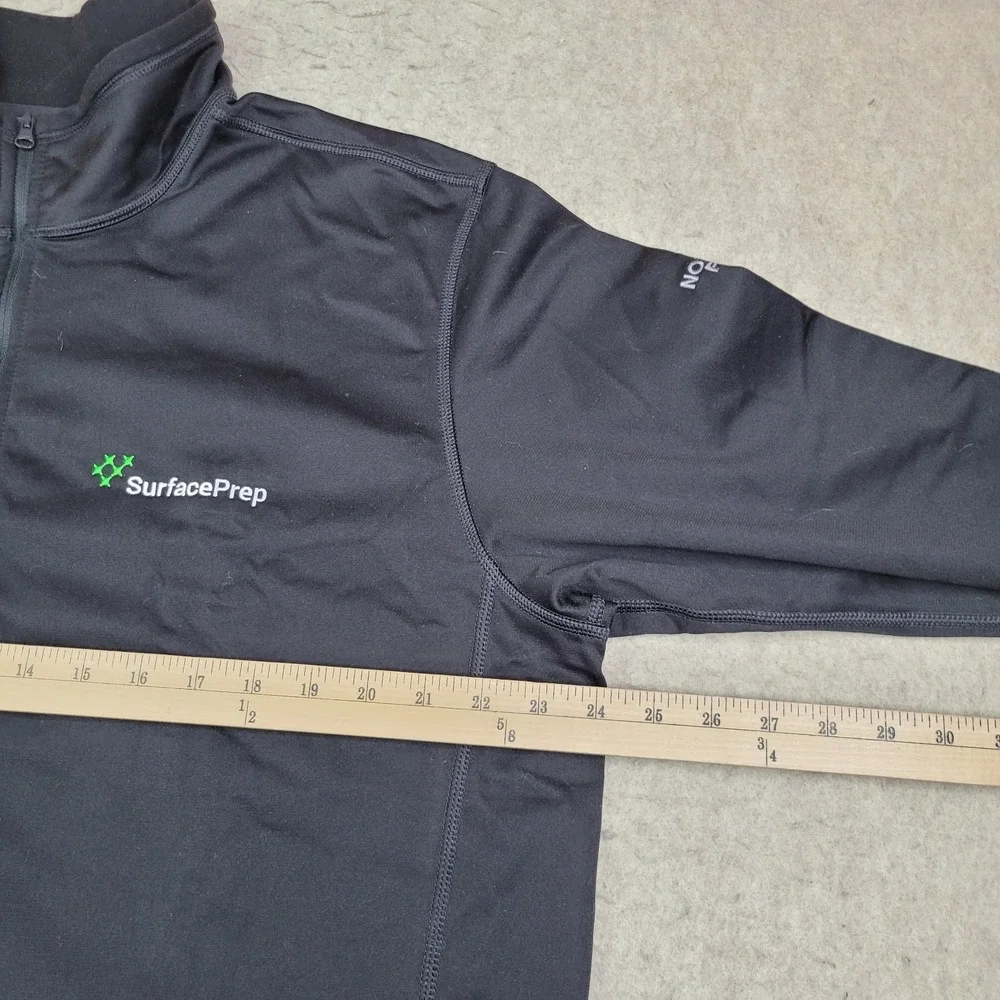 The North Face 1/4 Zip Mens XL Black Pullover Mock Neck Outdoor Performance Logo